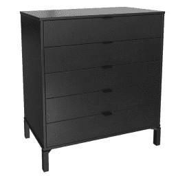 Cmoda Marden 5 cajones Vertical / Negro