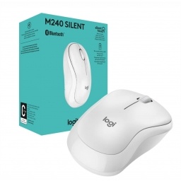 Mouse Logitech M240 Silent bluetooth blanco