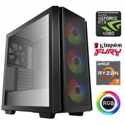 Equipo Gamer Ryzen 7 8700F, 16GB, 1TB NVMe, RTX 5060 8GB